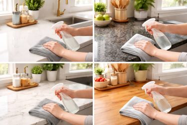 Cómo limpiar encimeras según el material (cuarzo, granito, mármol y madera) sin estropearlas